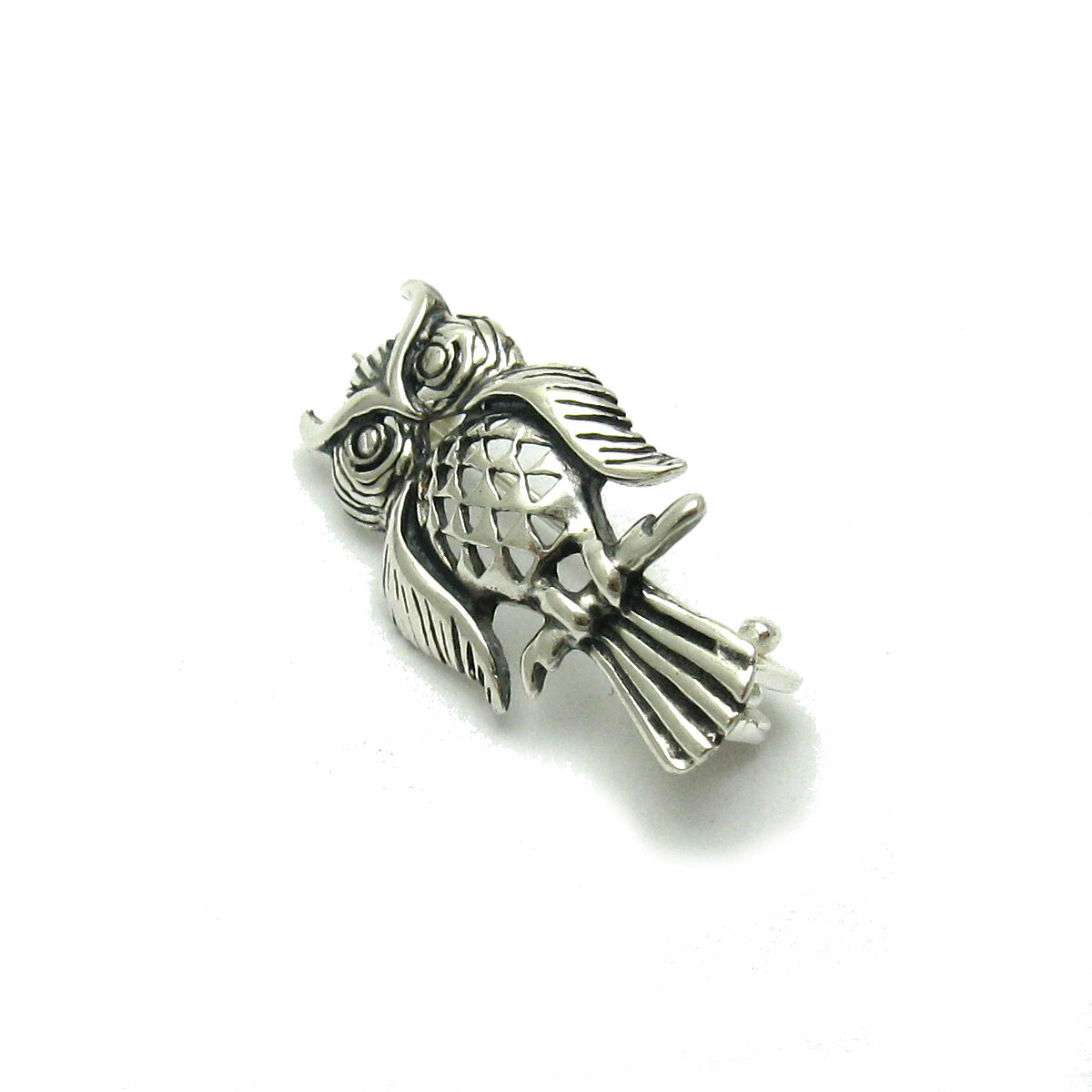 Sterling Silver Brooch Owl Genuine Solid Hallmarked 925 Handmade Nickel Free