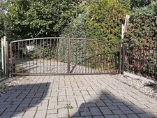 Einfahrtstor Hoftor Drehtor Doppelflügeltor Gartentor schmiedeeisen 300x130 cm