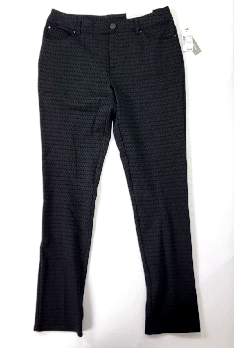Christopher and Banks Ponte Knit Womens dress pants Size 4 New black  Tapered Leg | eBay