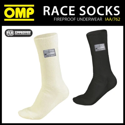 OMP Racing Fireproof Socks for Race Rally & Motorsport FIA 8856-2018 Approved