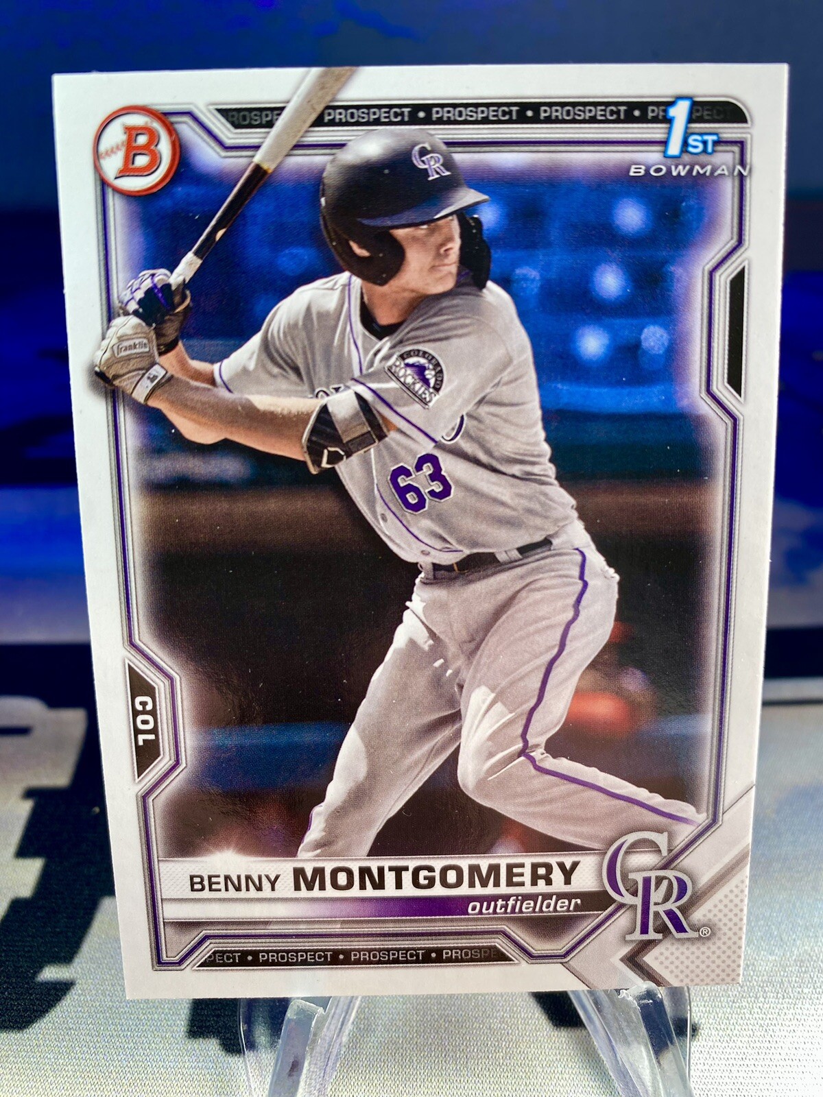 2021 Benny Montgomery Bowman Draft Paper 1st Bowman #BD-84 Colorado Rockies
