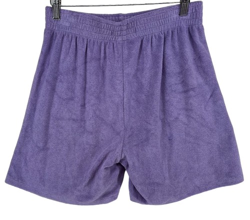 Calvin Klein Jeans High Rise Terrycloth Pull On Shorts NWT Women's Small Purple - 第 4/5 張圖片