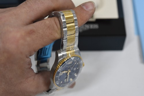 Longines HydroConquest 41 mm azul dos tonos dorado/acero automático. Reloj Hombre L37813967 - Imagen 6 de 19