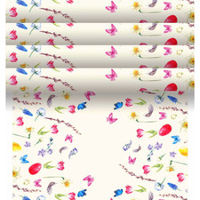 38 Meter Tischläufer 40cm breit Tischband stoffähnlich (8 Ro.x4,8m) Easter Blume
