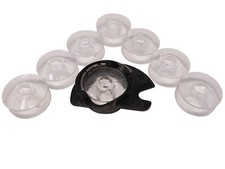 Capsula Bobina per Macchine da Cucire Singer (Pinza Apollo) + 8 Bobine in Plastica