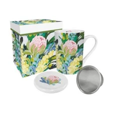 Paperproducts Design - 15.25 oz. Mug w/ Lid & Strainer - Royal Botanic