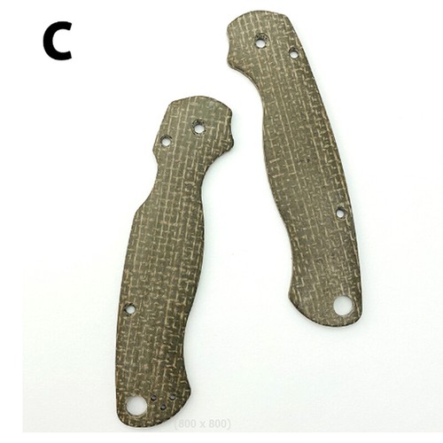 Parches de mango personalizados Micarta empuñaduras escalas para Spyderco C81 Paramilitary 2 - Imagen 5 de 5