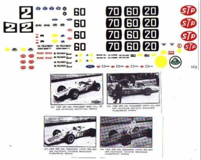 Fred Cady Decal #165 To Do The 1968 STP Oil Treatment #2, #20, #60, #70