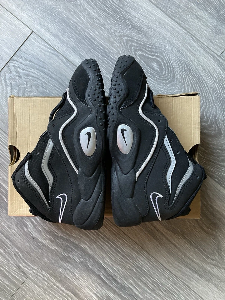 Nike Sky Flight Turbulence Negro Metálico Plata 151211-001 1997 2.5Y Iverson Foto 3 de 4