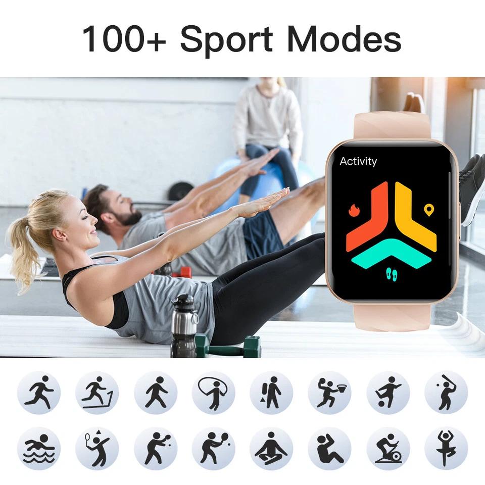 Reloj Inteligente para Mujer Hombre Reloj Impermeable Compatible con Teléfonos iPhone/Android Foto 4 de 4