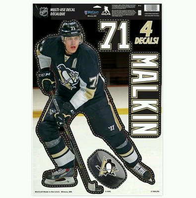 EVGENI MALKIN PITTSBURGH PENGUINS 11X17 MULTI-USE DECALS LIKE A FATHEAD NHL 