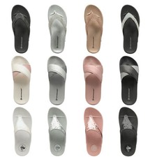 WOMENS FLIP FLOPS LOW WEDGE SLIPPERS DUNLOP LADIES SANDAL SUMMER COMFORT SHOES