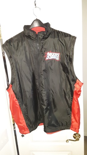 VINTAGE PHILADELPHIA 76ERS REVERSIBLE JACKET VEST FLEECE NBA IVERSON EMBIID DR J - 第 16/21 張圖片
