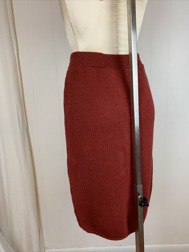 EUC Vintage Claude Barthelemy Paris Rust Wool Knit Sweater Skirt France M - Picture 5 of 7
