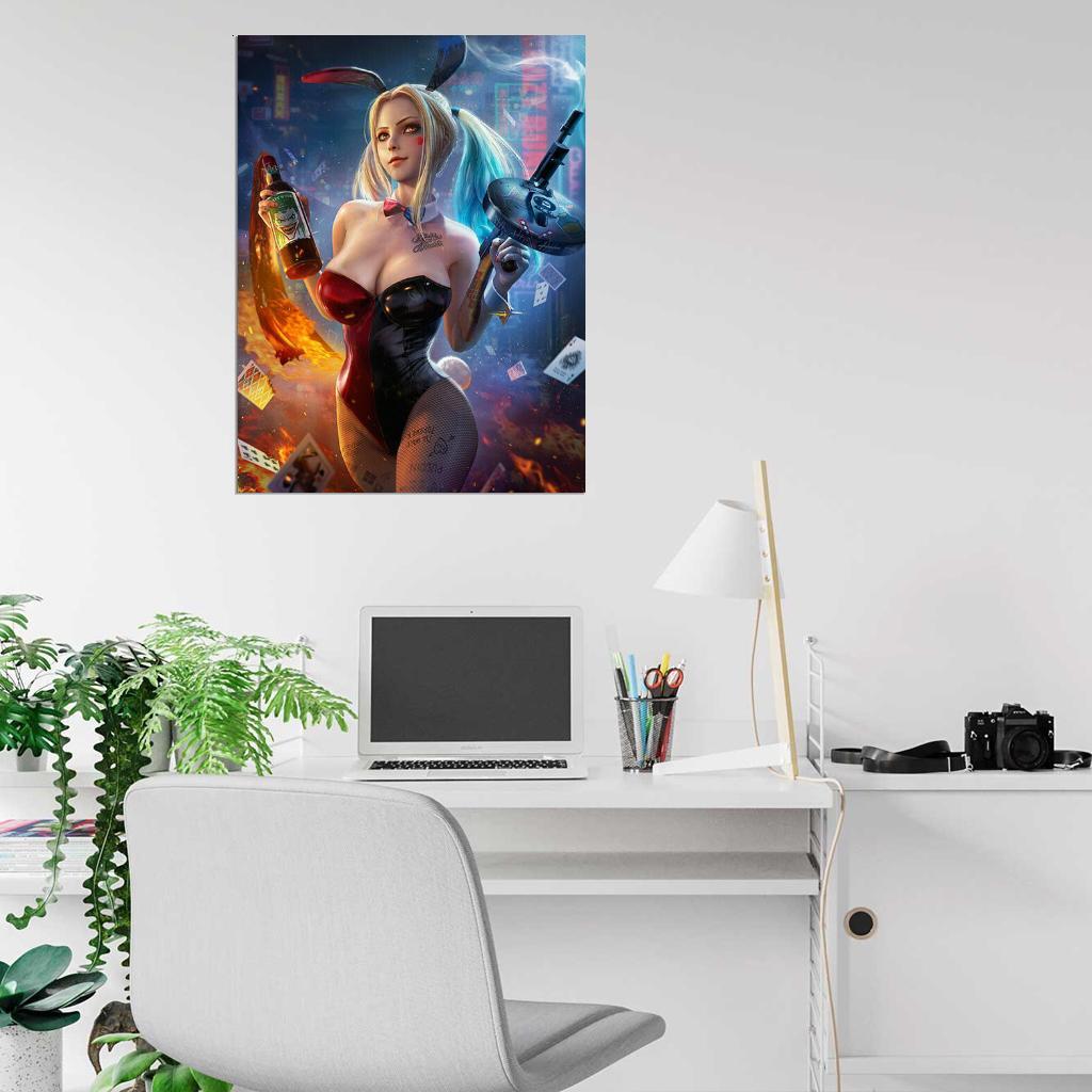 502891 Bunny Suit Paintings Hot Sexy Cute Photo 16x12 WALL PRINT POSTER