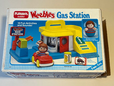 Vintage 1988 Playskool Toddler Weebles Gas Station Playset w/ Original Box
