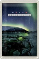 Blechschild Reise 20X30 Cm Skandinawien Natur Eis Gebirge Schnee Schild Tin Sign