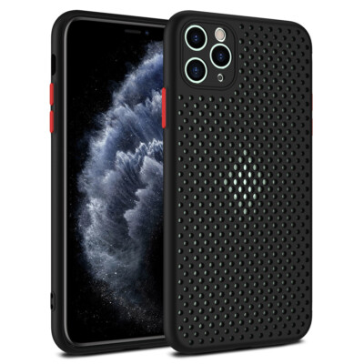 XIAOMI REDMI NOTE 9 PRO MAX - Atmungsaktiver Case Hülle Cover Handy SCHWARZ