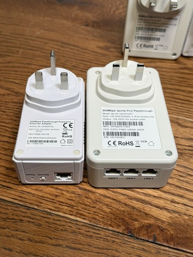 Adaptery Ethernet NLHP-5003PORT 500 Mbps 3 porty PLC Passhrough i Powerline - Zdjęcie 4 z 10