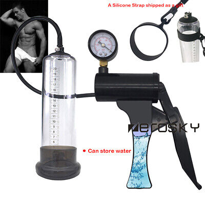 Male Penis Vacuum Pump Water Penis Enlarger Enhancer Growth Bigger Penis Sleeve eBay pic