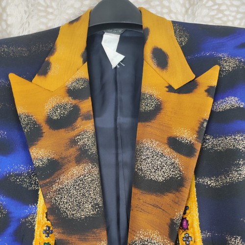 Rare Vintage Instante Gianni Versace Blazer & Skirt Set Wool Multicoloured 80s - 第 5/24 張圖片