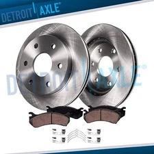 4WD 12.99" Front Rotors Brake Pads Kit for 2004-2008 Lincoln Mark LT Ford F-150