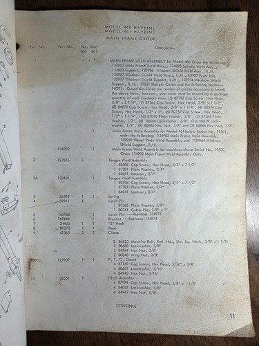 New Holland 460 461 Haybine Mower-Conditioner Service Parts Catalog Manual 9/71 - 第 6/10 張圖片