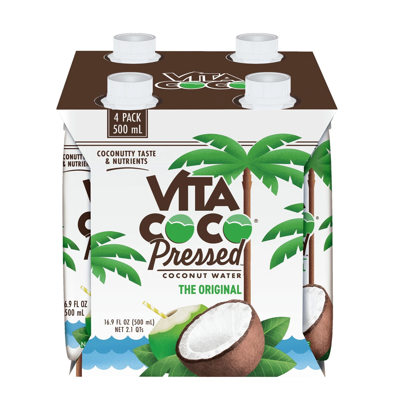 Vita Coco Pressed Coconut Water,16.9 fl oz , 4-Pack