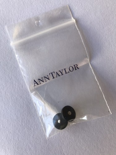2 NEW Ann Taylor Replacement Button Black Authentic