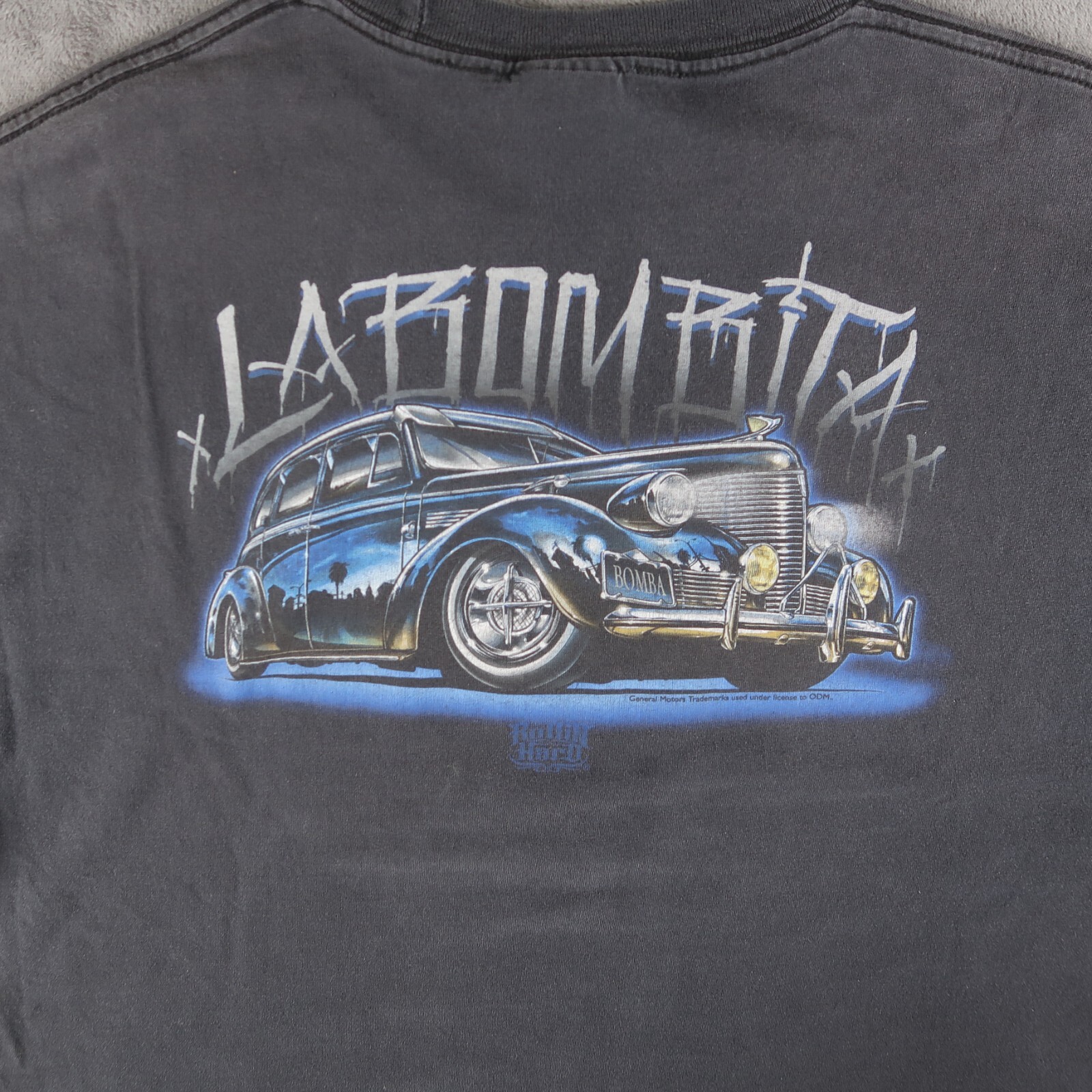 VTG ODM Rollin Hard Shirt Adult 2XL XXL Black Chevy La Bombita Chicano Tee
