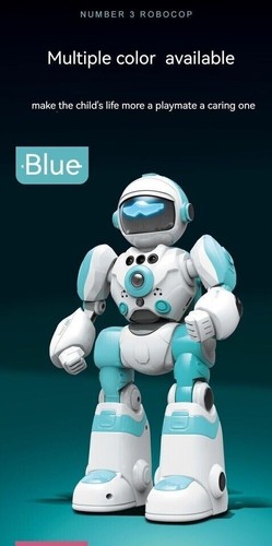 Blue Robot Recording Voice Changing Interactive Gesture Remote Control Toy Gift - Picture 7 of 18