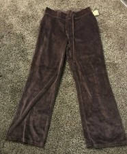  CARIBBEAN JOE  BROWN POLYESTER PANTS WITH DRAWSTRIMG SIZE SMALL 
