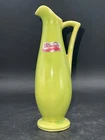 Shawnee Zanesville Ohio Vintage Green Ceramic Pitcher Vase 8" Tall