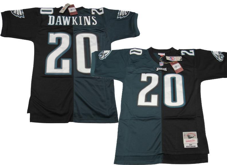 2004 Brian Dawkins #20 Eagles Mens Mitchell & Ness Green/Black