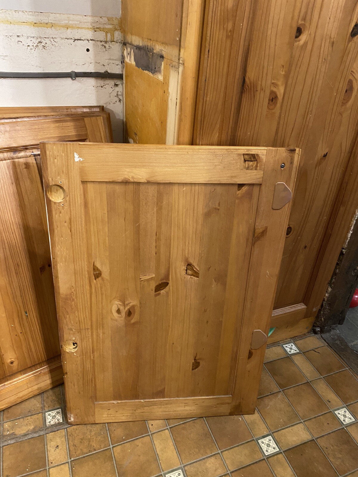 Old Pine Kitchen Unit Doors. SEE DESCRIPTION eBay