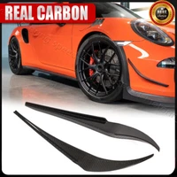 Dry Carbon Fiber Front Bumper Splitter Canards Fins for Porsche 911 991 GT3 13UP (For: Porsche 911 GT3)