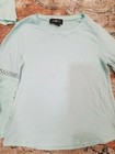 3 pc lot shirts tops sz 7/8 blue wide sleeve blouse PLAY CONDITION — photo 4