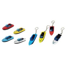 4pcs Mini Tabletop Speedboat Model Boat Ornament Alloy Summer Toy Simulation