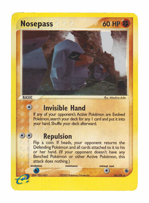 Pokemon 18/109 Nosepass - Revese Holo- EX Ruby Sapphire - ENGLISCH