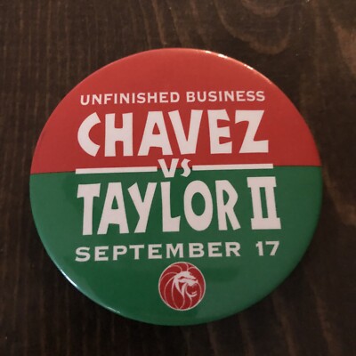 Julio Cesar Chavez vs Meldrick Taylor II Promotional Button MGM Grand Las Vegas