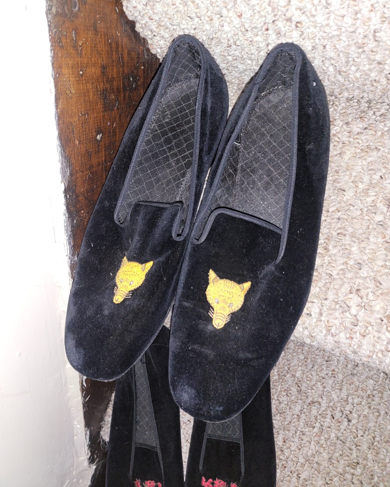 brooks brothers Velvet Slippers Rare Hugh Hefner Fox Black 12 eBay