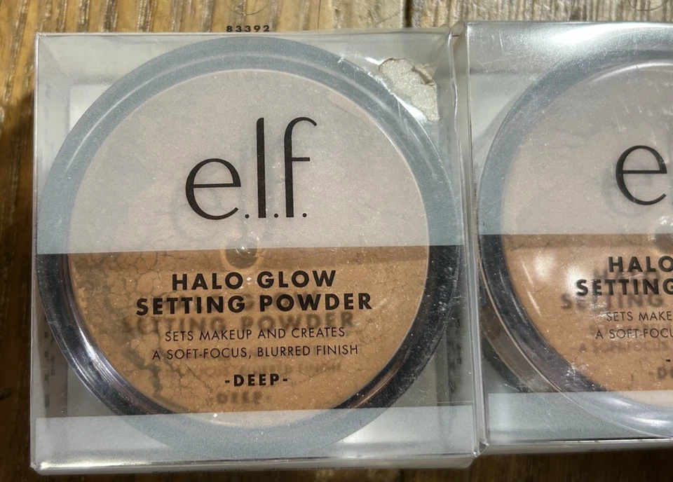 3 e.l.f. Halo Glow Loose Setting Powder Deep  0.24 oz #83392 new old stock - Image 2 of 4