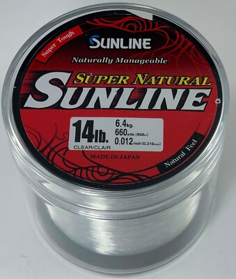 Sunline Super Natural Monofilament - 660 Yard Spool 14LB.