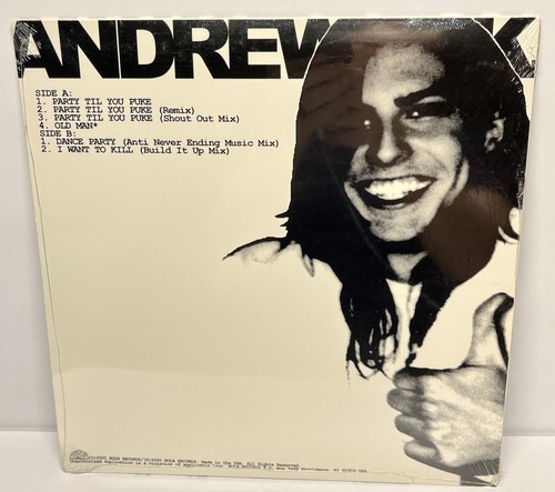 RARE - Andrew WK Party Til You Puke Vinyl Ep SEALED 2000 Bulb Records Party Hard - Picture 2 of 2