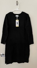 Jessica Simpson Knit Dress with Slit Hem Long Sleeve Black Women’s Small NEW