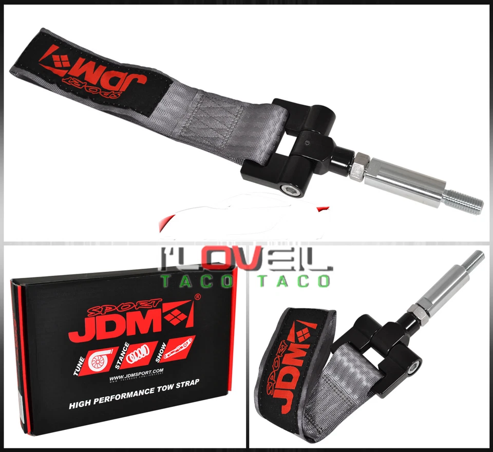 (Jdm Sport) Bmw Z4 Heavy Duty Nylon 4000Lb Towing Tow Nylon Strap Adapter Silver - Imagem 3 de 3