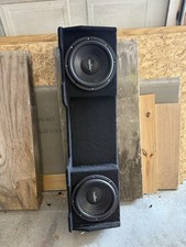 Sundown Audio Double 10" Subwoofer Truck Cab Enclosure Black Carpeted