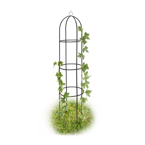 Rankobelisk Rankhilfe Gartenobelisk Kletterhilfe Rankturm stabil 1,5 kg grün - Bild 1 von 9