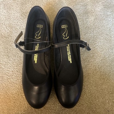 Bloch Techno Tap Shoes, Size 7.5, #6H #4T, Black, Leather, Mary Jane Style