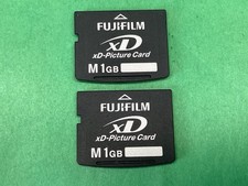 x2 FujiFilm XD M 1GB Picture Card Camera Memory Card Olympus - UNTESTED LOT OF 2